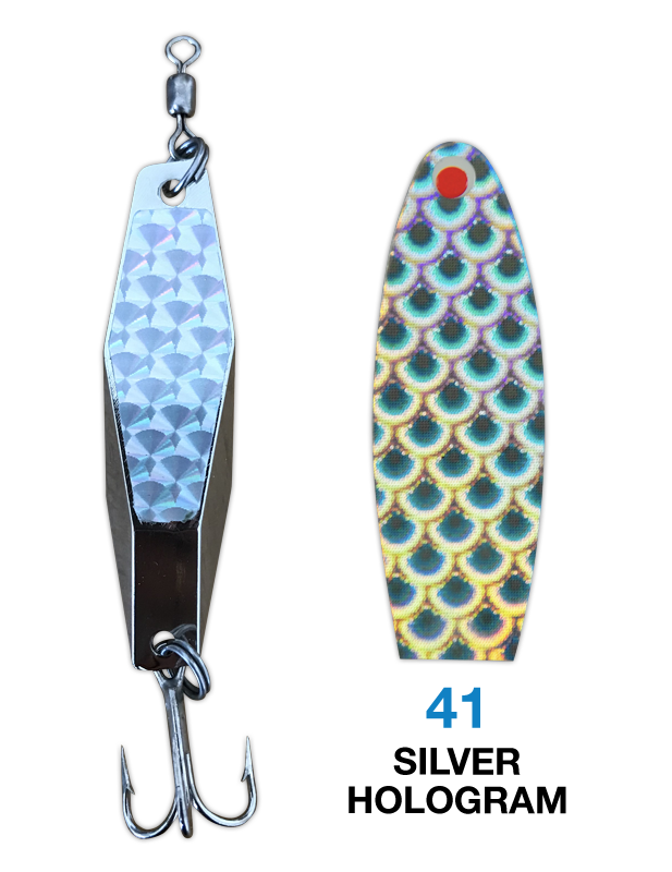 Deadly Dick Diamond Lure - 41 - Silver Hologram – Deadly Dick Classic Lures