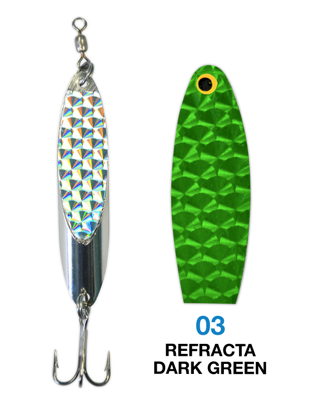 Deadly Dick Standard Lure - 03 - Refracta Dark Green – Deadly Dick Classic  Lures