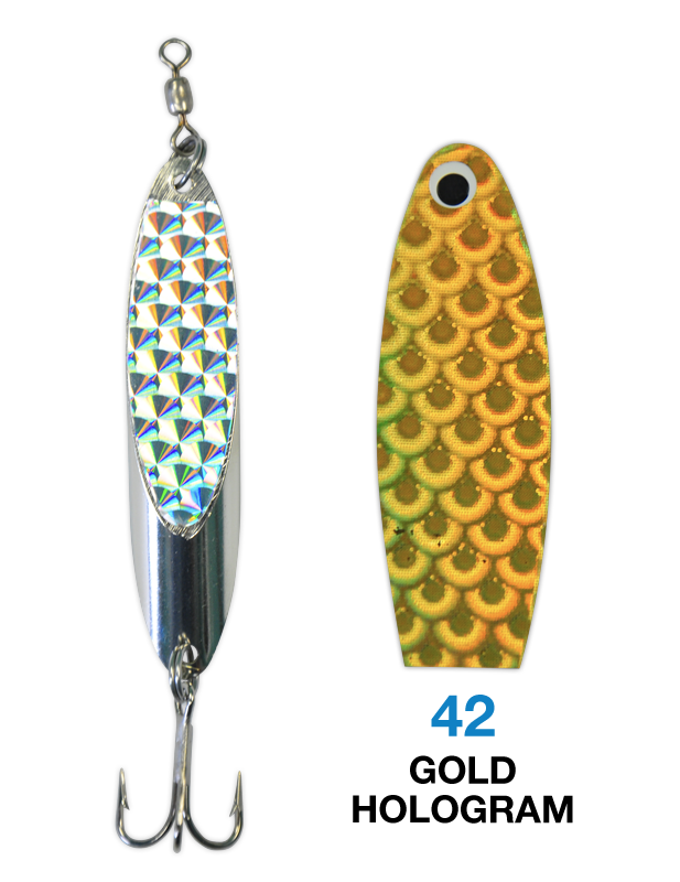 Deadly Dick Standard Lure - 42- Gold Hologram – Deadly Dick Classic Lures