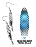 Deadly Dick Earrings - 30 - Fluorescent Prism Scale