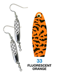 Deadly Dick Earrings - 33 - Fluorescent Orange Tiger