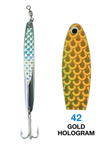 Deadly Dick Deadly Dick Long Casting / Jigging Lure - 42 - Gold Hologram